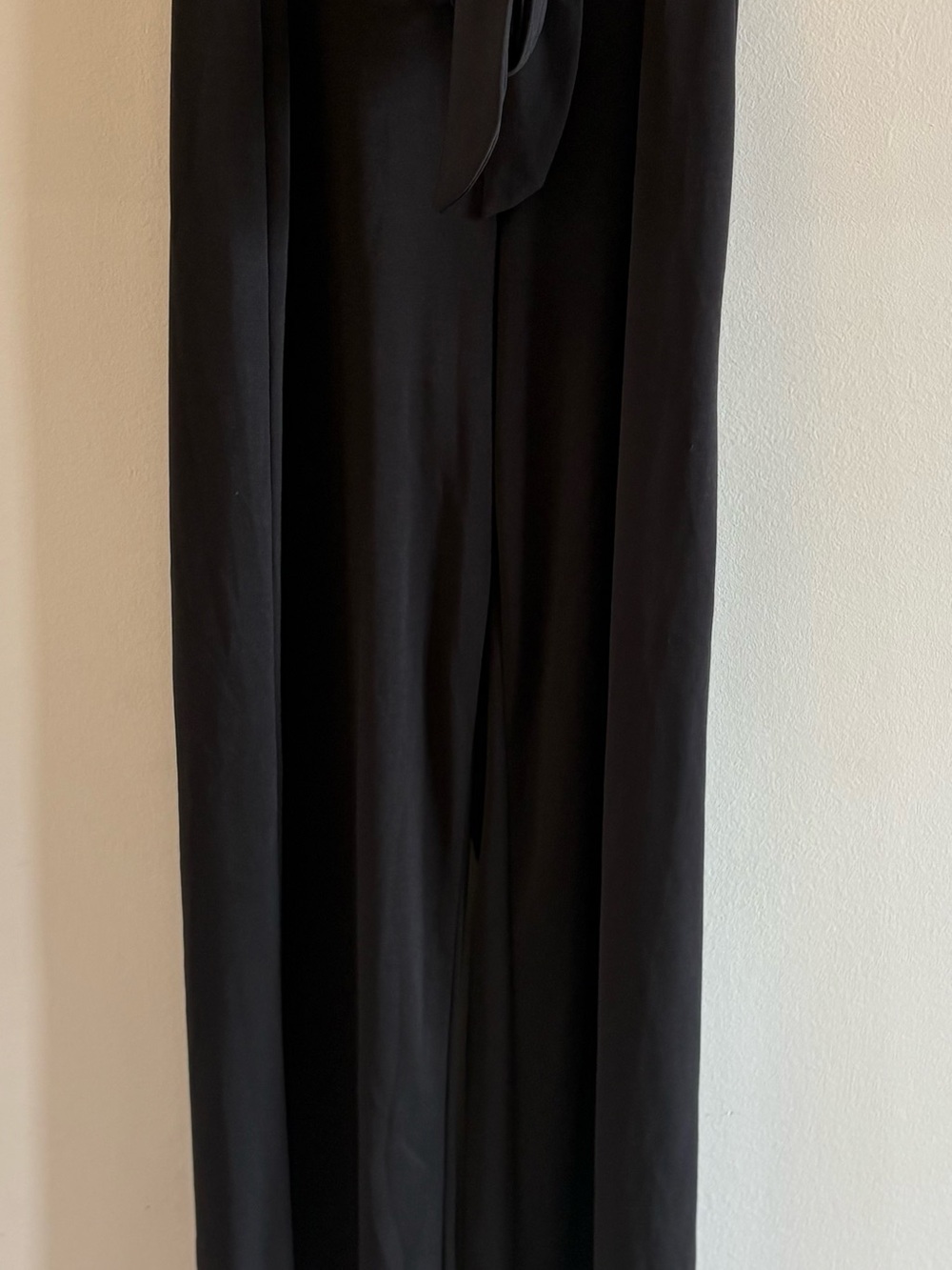 Windsor Black Wide-Leg Tie-Waist Pants